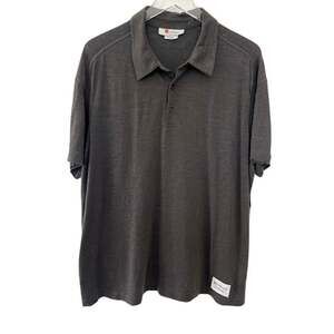 Icebreaker x Timberland Earthkeepers Wool Polo Shirt XL Short Sleeve Gray Top